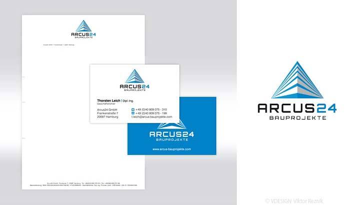 Corporate Design | Logogestaltung • Visitenkarten • Briefbogen • Arcus24