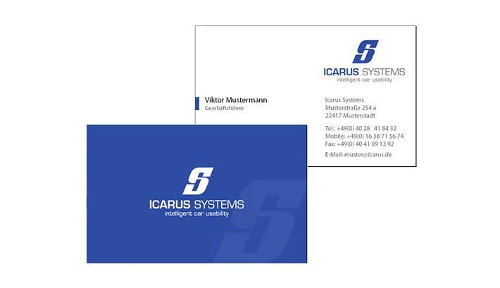 Logogestaltung | Visitenkarten | Icarus Systems