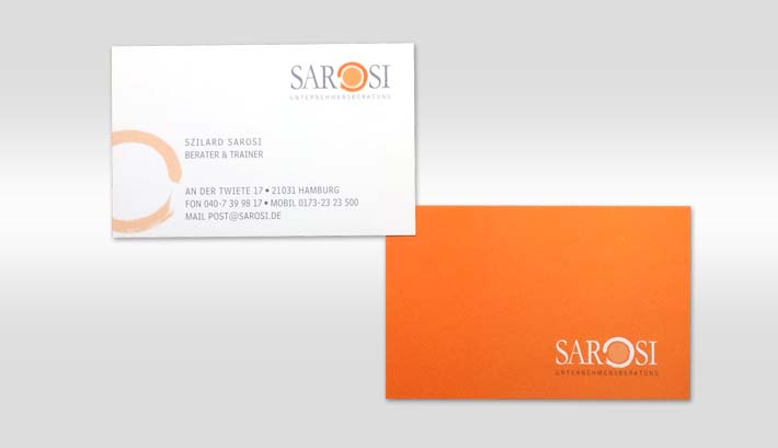 Visitenkarten Gestaltung und Druck | Sarosi