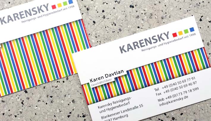 Visitenkarten Gestaltung und Druck | Karensky