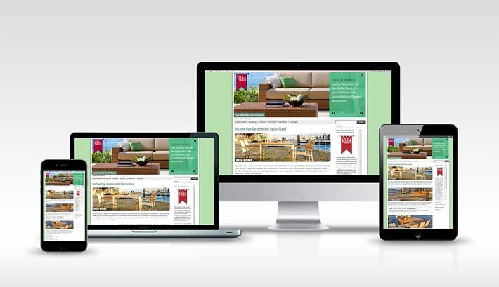 Webdesign | CMS Webseite Gestaltung | Gartenmöbel